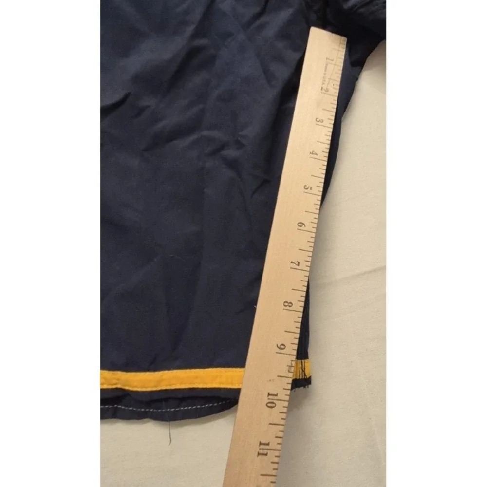 NWT Burnside men's‎ navy blue/black/yellow board shorts sz. 32 drawstring